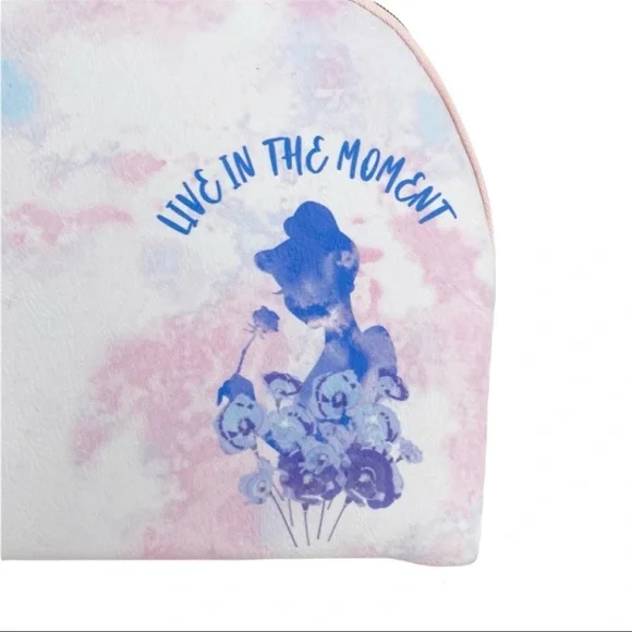 Disney Cinderella Makeup Bag Pink Tie Dye Cosmetic Case Dani by Danielle Nicole - Picture 2 of 4
